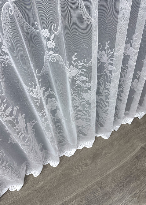Тюль VR-Textil 1606т Жакард Білий 300х270 см (42-0559) Київ - фото 7