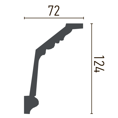 Карниз полиуретановый с орнаментом Gaudi Decor C 121 Днепр - изображение 2