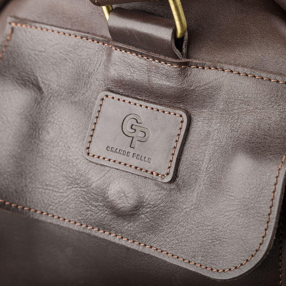 Сумка дорожня Коричнева (GRANDE PELLE) Київ - фото 10