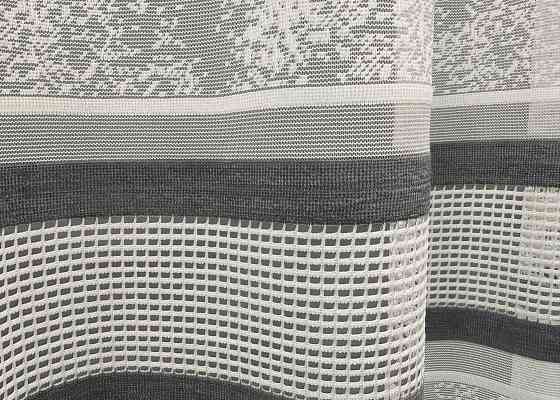 Тюль VR-Textil 1555т Cale Жакард мармур Молочний з сірим 250х270 см (42-1166) Київ