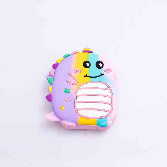 Детская силиконовая сумка Динозавр 12×11×3 (см) через плечо Фиолетовый HP-55-4V Киев