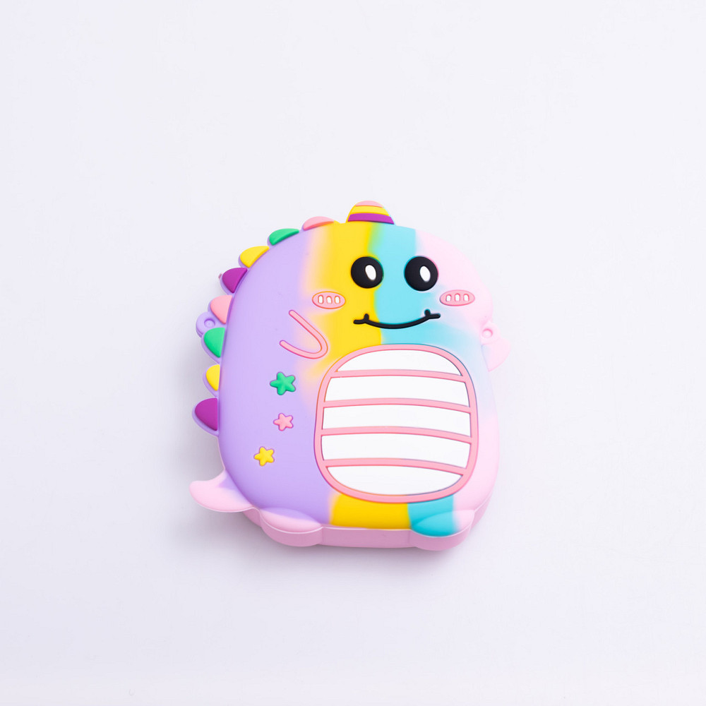 Детская силиконовая сумка Динозавр 12×11×3 (см) через плечо Фиолетовый HP-55-4V Киев - изображение 2