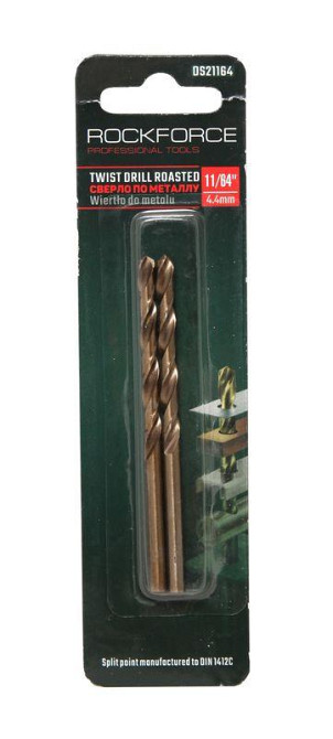 Сверло по металлу 3.5мм HSS+Co(2шт), в блистере ROCKFORCE RF-DS235H Одесса - изображение 1