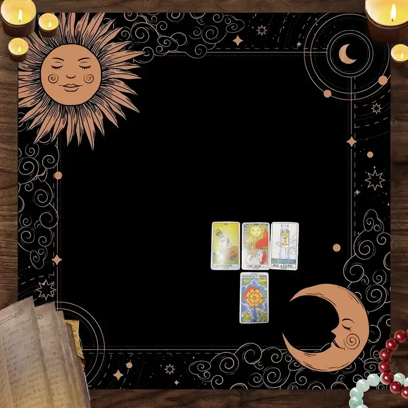 Вівтарна скатертина Сонце й Місяць – скатертина для Таро та ритуалів 49×49 см Київ - фото 4
