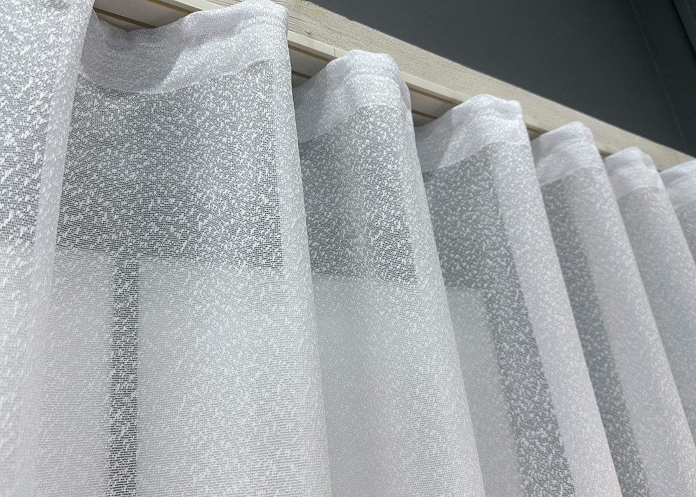 Коротка тюль, висота 1,6 м, жакард колір білий 1779т Київ - фото 7