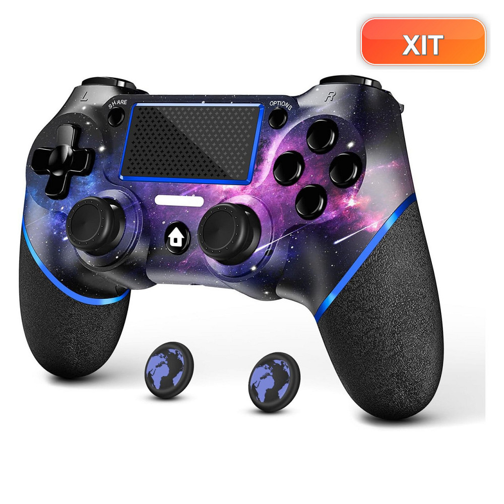 Геймпад контролер джойстик AceGamer Purple Galaxy V2 фіолетовий бездротовий для PS4 PS4 Pro PS4 Slim Windows Turbo 3.5 мм USB-C Київ - фото 1