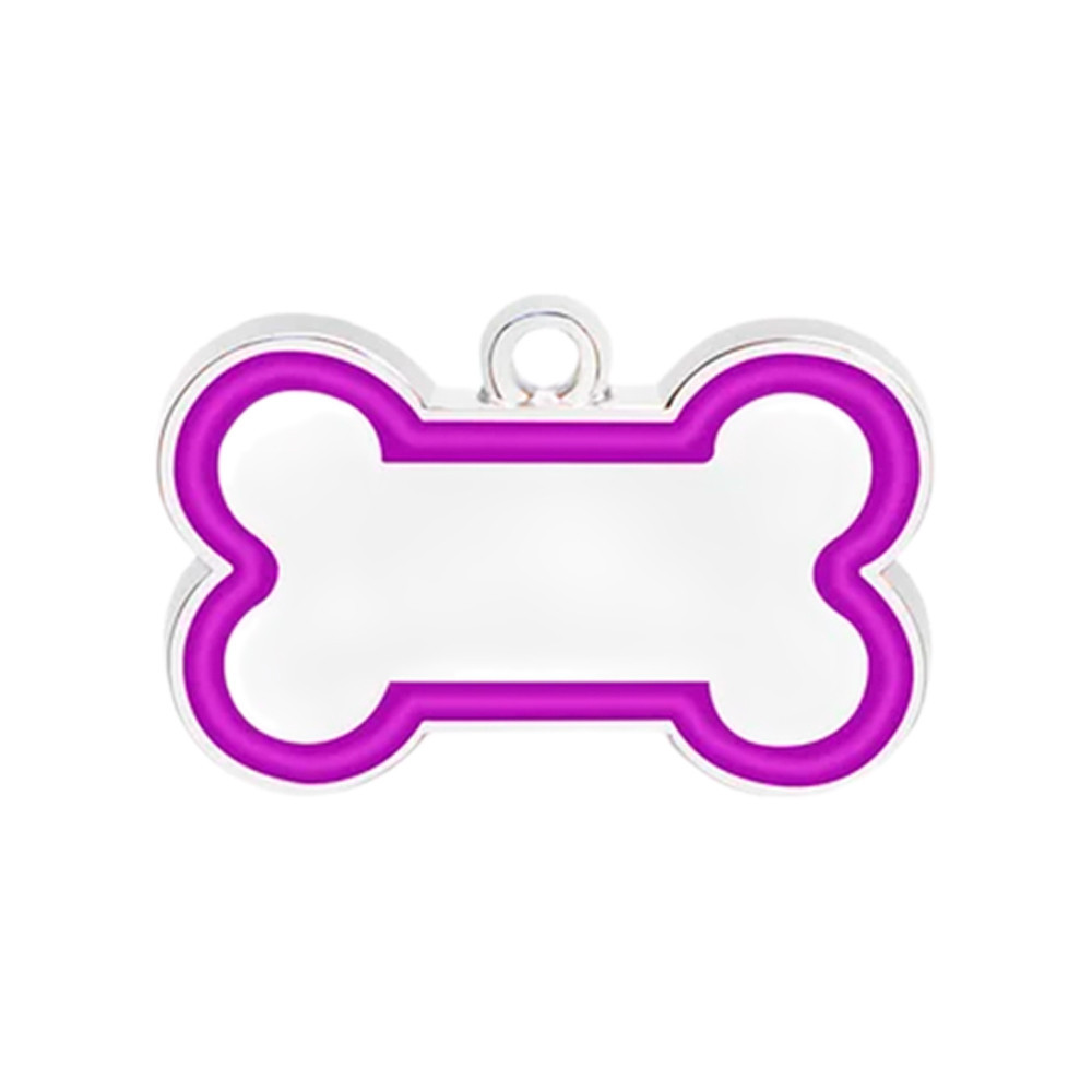 Адресник для собаки Bone 46х30мм Фіолетовий Київ - фото 1