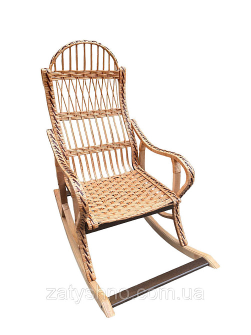 Крісло гойдалка з лози плетена Київ - фото 3