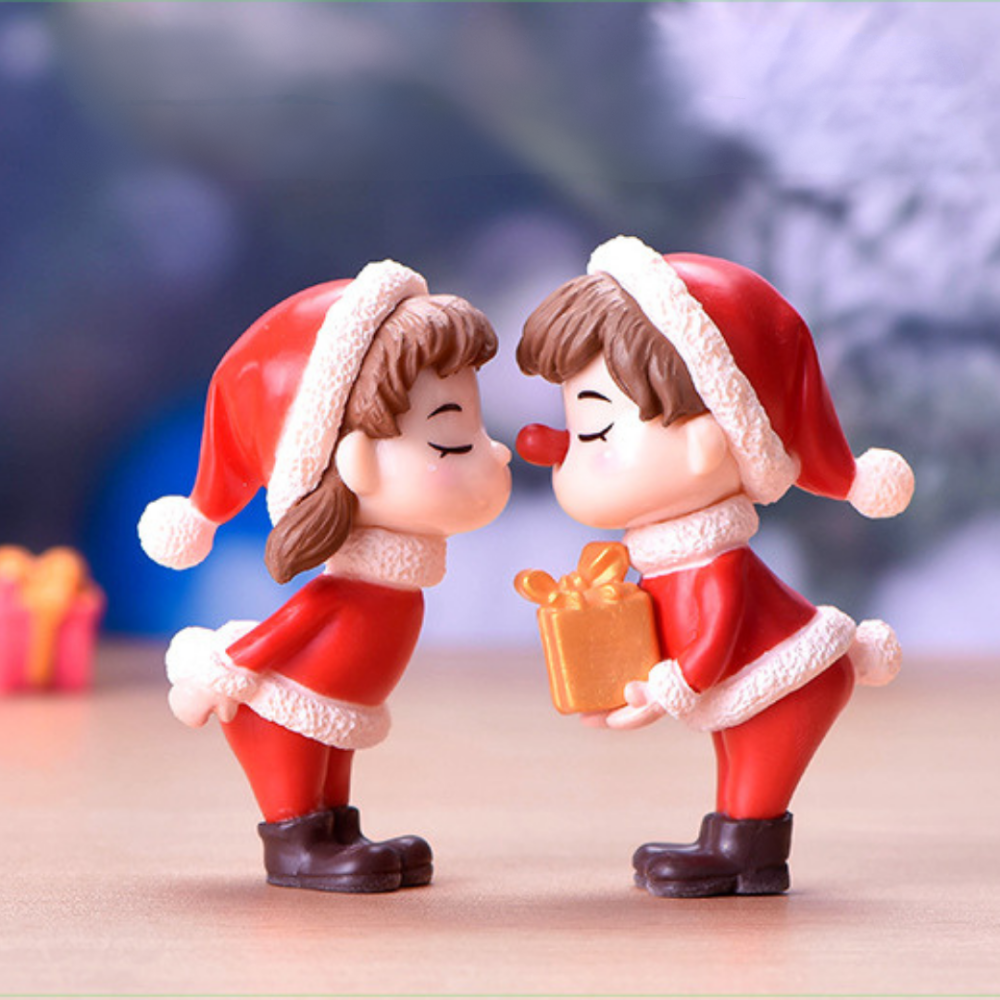 Новорічні фігурки Різдвяна пара 6.5 х 4 см для міні-саду та поробок Одеса - фото 4