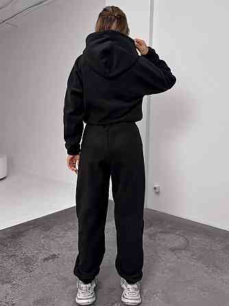 Женский теплый костюм, из флис полара L-XL, Черный Одесса