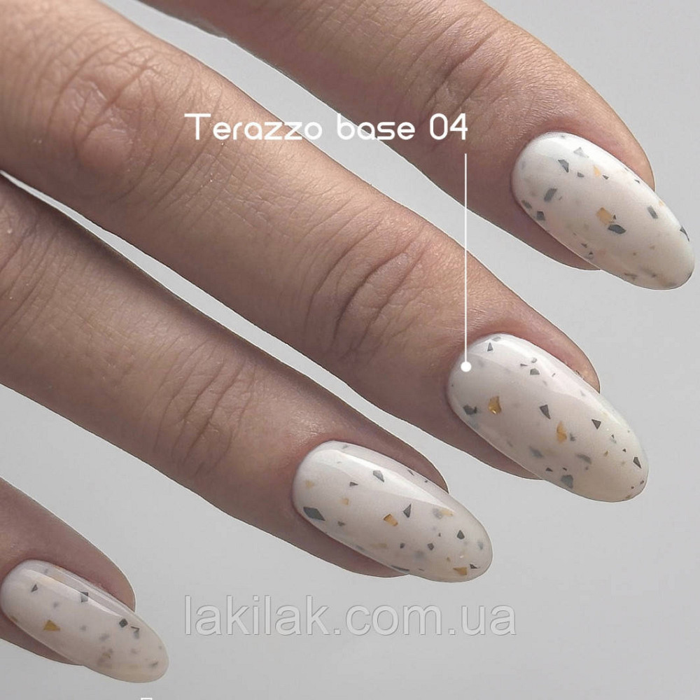 База для гель-лаку Toki-Toki Terazzo Base TR04 з поталлю 5мл Херсон - фото 1