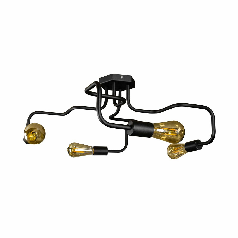 Потолочная люстра паук лофт черная 4 лампы Laminari NL5526-4 Одесса - изображение 1