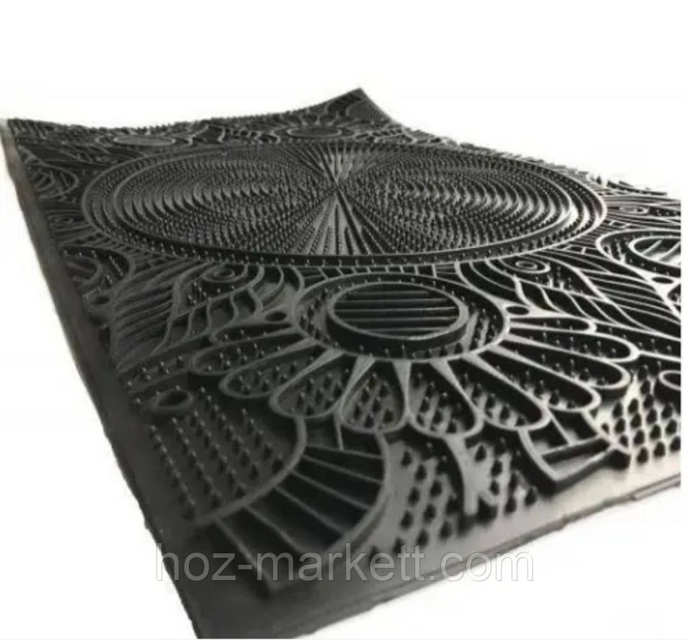 Коврик резиновый придверный  Солнце 58 см х 36.5 см ченый Харьков - изображение 3