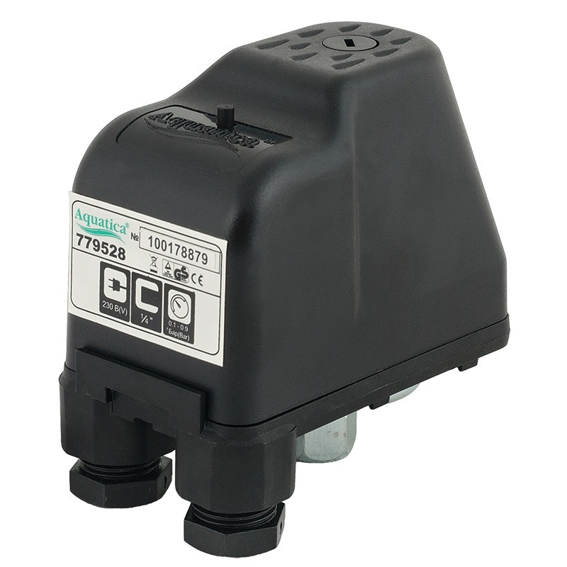 Aquatica Реле сухого хода вспомогательное 0.9-0.1 бар (гайка) AQUATICA (779528) Київ - фото 1