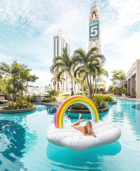 Надувная платформа-матрас облако Радуга 245см Винница - изображение 1