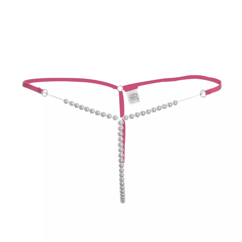 Стринги с жемчугом универсальный розовый Киев - изображение 2