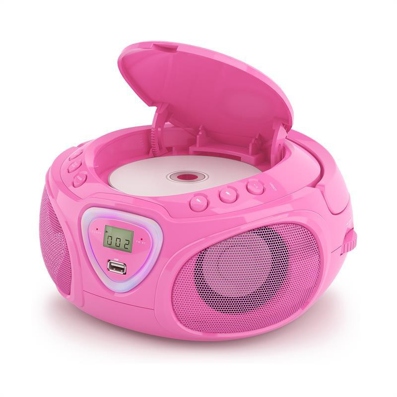 Roadie CD Boombox FM Radio Light Show CD-плеєр Bluetooth 5.0 Рожевий (Німеччина, читати опис) Рівне - фото 10