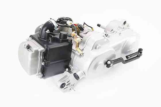 Двигун скутерний в зборі 4Т-80куб (короткий варіатор, довгий вал) + карбюратор, комутатор, котушка запалювання, повітряний фільтр Київ