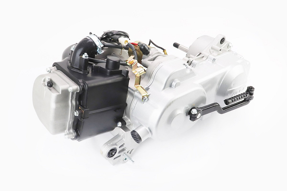 Двигун скутерний в зборі 4Т-80куб (короткий варіатор, довгий вал) + карбюратор, комутатор, котушка запалювання, повітряний фільтр Киев - изображение 2