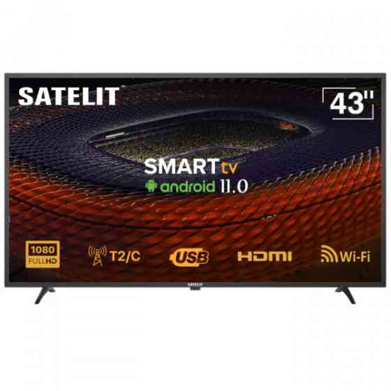 TV 43 Satelit 43F9150ST Full HD/T2/Android 11/2х8Вт/2хHDMI/2хUSB/Wi-Fi/Ethernet/Black (43F9150ST) Київ