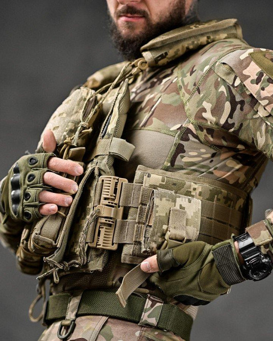 Плитоноска Single Sword 4 точки швидкого скидання пікселів ТН6600 Одеса - фото 6