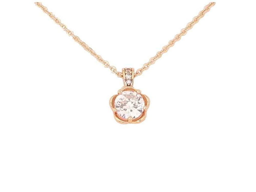 Кулон на цепочное позолота 18K «Цветок с кристаллами» 48,53см*1,5мм 295019 ТМ XUPING Киев - изображение 1