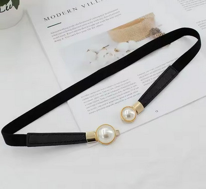 Пояс жіночий вузький чорний Київ - фото 3