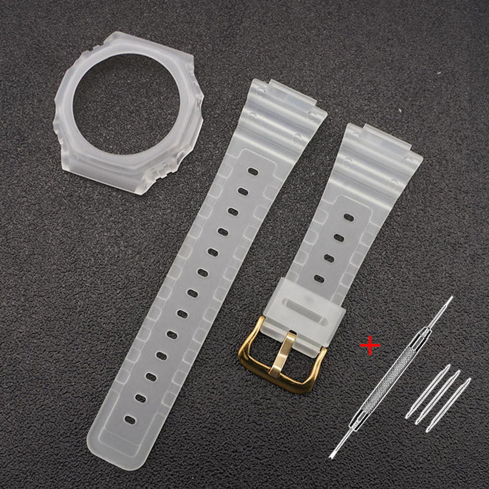 Ремешок + безель (рант) для Casio G-Shock GA-2100 Transl GD SBR Київ - фото 1