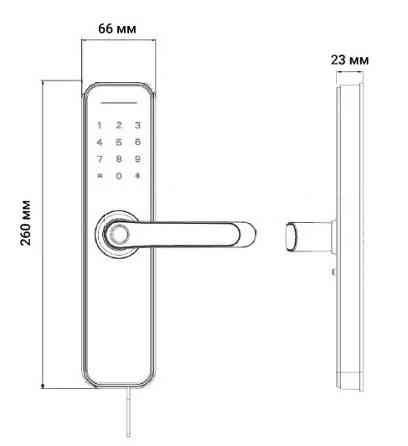 Розумний дверний біометричний замок SEVEN LOCK SL-7740BF grey Київ