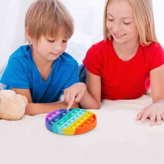 Мягкая игрушка антистресс, бесконечная пупырка Pop It Радужный круг Винница