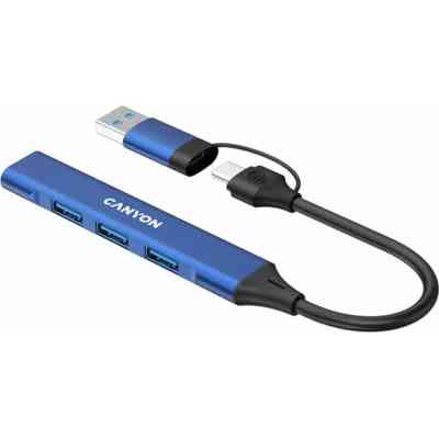 Концентратор Canyon hub DS-02 4in1 USB-A/C Blue (CNS-TDS02BL) Вінниця