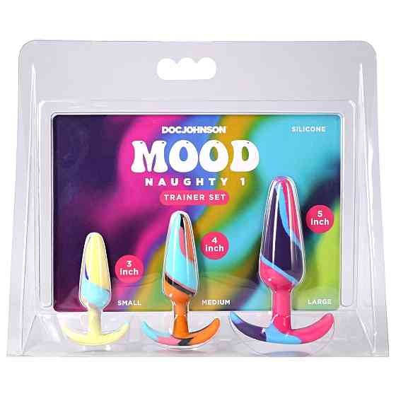 Набір анальних пробок Doc Johnson Mood Naughty 1 Kaleidoscope Trainer Set Sex Aura Київ