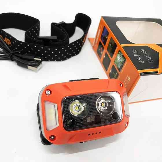Водонепроникний ліхтарик WH-0218-XPG(white+yellow)+SMD(red), Ліхтарик на голову UJ-807 на батарейках Київ