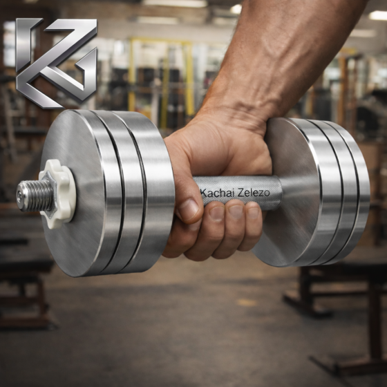 Гантель наборная на 20 кг металлическая без покрытия Kachai Zelezo Iron Pro Киев