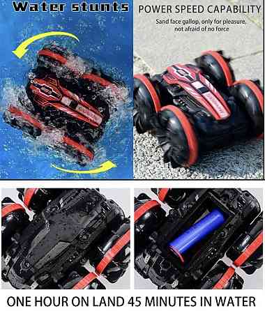 Автомобіль на радіокеруванні, червона, автомобіль анфібія має вологозахист, вік 8+, розмір 115,4*14,5*7,5 см Київ