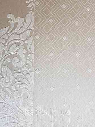 Текстильні шпалери на флізеліновій основі Cador Rasch Textil 086620 ромби геометрія абстракція молочні бежеві Київ