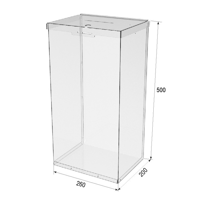 Ящик EKOSTAR с замком для пожертвований и сбора денег 260x200x500. Объем 26 литров Киев - изображение 4