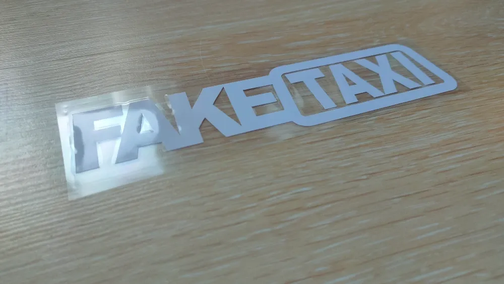 Наклейка на авто FakeTaxi Белая Киев - изображение 8