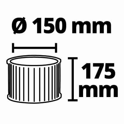 Фильтр для строительного пылесоса Einhell гофрированный, класс L\ (2351126) Винница