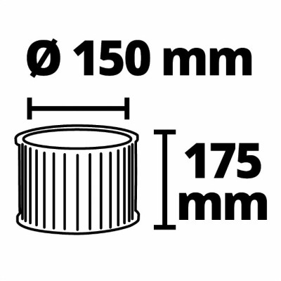 Фильтр для строительного пылесоса Einhell гофрированный, класс L\ (2351126) Винница - изображение 2