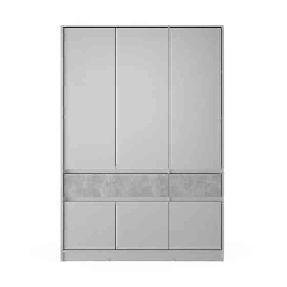 Шкаф распашный для одежды с выдвижными ящиками (полки - штанга) Эверест Стайл-1400 140х53х203 см Кашемир/Бетон (DTM-071164) Днепр