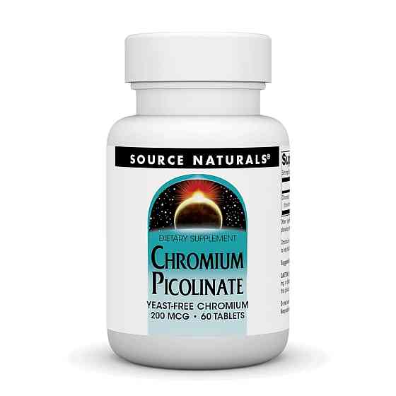 Хром піколінат Source Naturals Chromium Picolinate 200 mcg Yeast Free 60 таб Київ