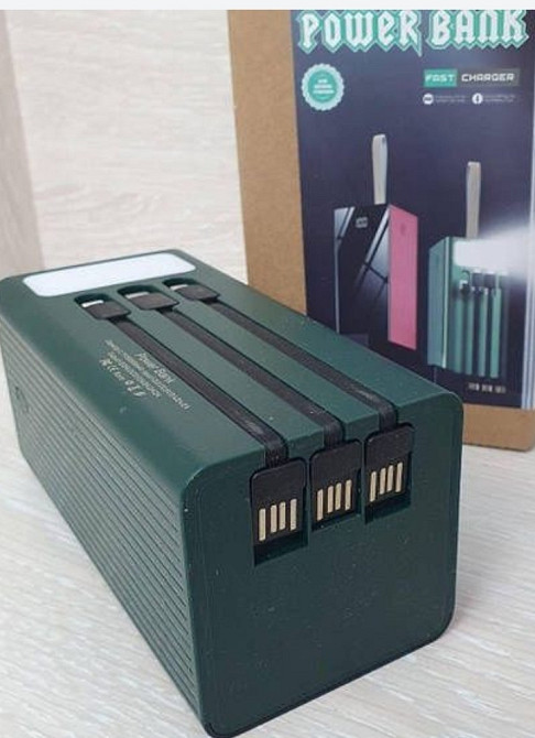 Мощный павербанк 50000mAh с кабелями и  фонариком. Быстрая зарядка. Киев - изображение 5