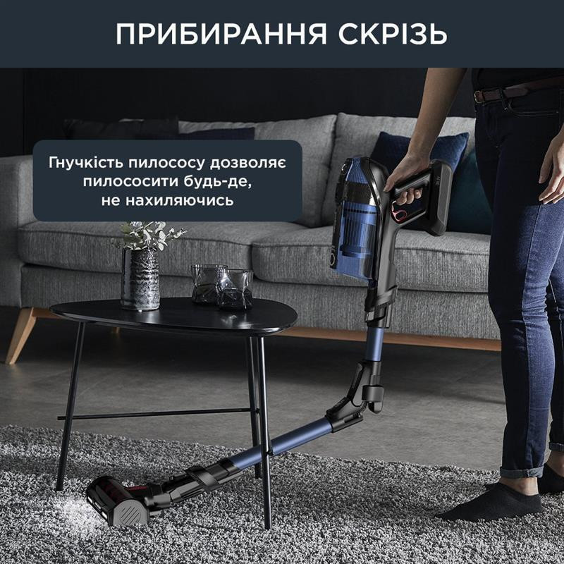 Аккумуляторний пилосос Rowenta X-Force Flex 12.60 Aqua RH98C0WO чорний/синій Харків - фото 14