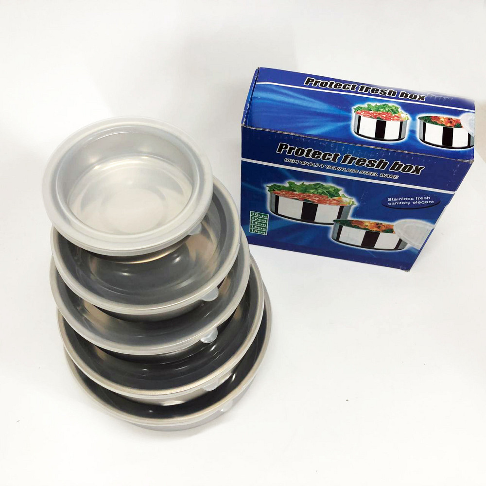 Набір харчових контейнерів Unique UN-1515 5 шт із нержавіючої сталі NA-35 Івано-Франківськ - фото 4