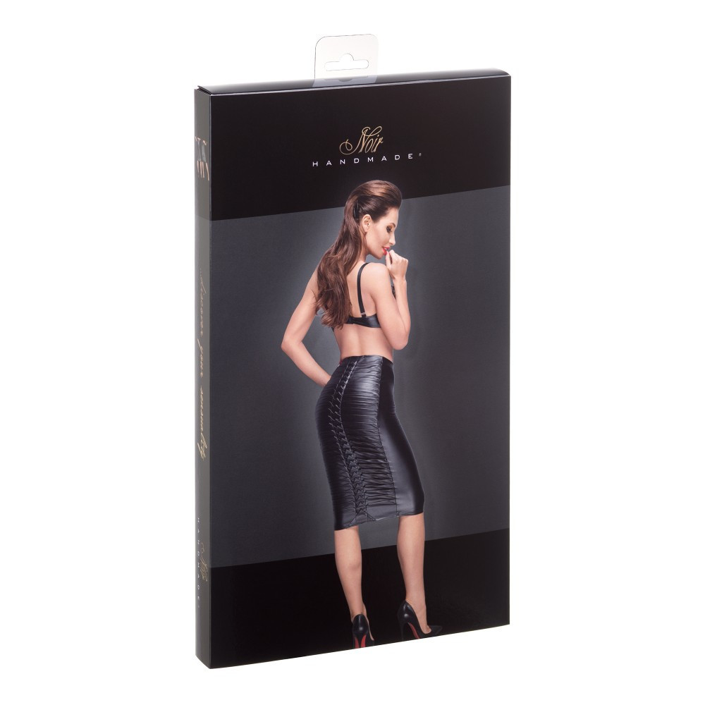 Юбка с декоративными складками F177 Noir Handmade L Sex Aura Киев - изображение 4