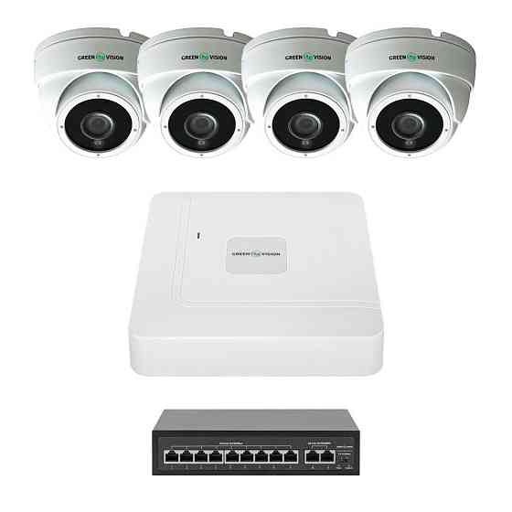 Комплект відеоспостереження на 4 камери GV-IP-K-W99/4 4MP Київ