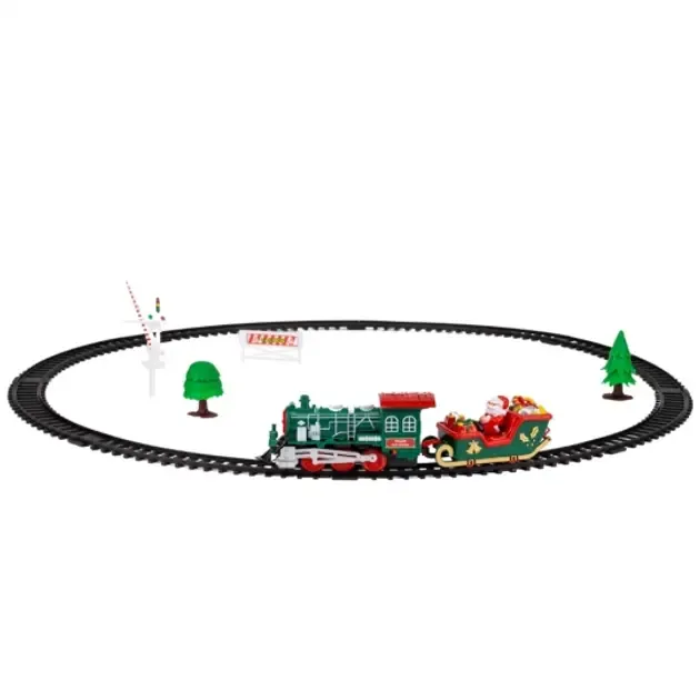 Игровой рождественский поезд от батареек, Christmas Classic / Набор праздничный экспресс Коломия - фото 4