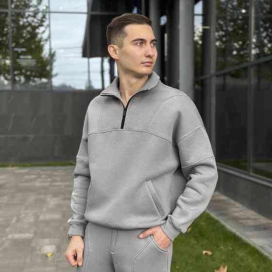 Сталевий спортивний костюм для чоловіків. Комплект осінь зима Pobedov Grand ЗИМА Київ