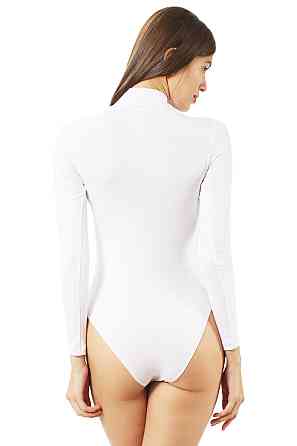 Боді з довгим рукавом під горло Ozkan 0614 XL, Білий Київ